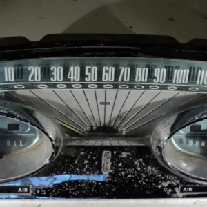 1959 Edsel speedometer (poor chrome) temp gauge, fuel gaug Reapris