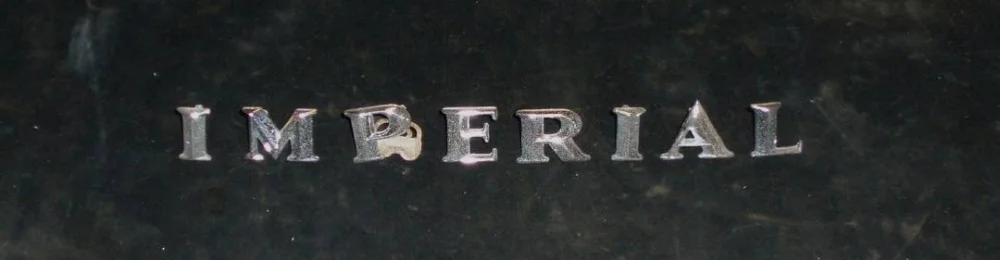 1965 Imperial emblem text trunk Trygg betalning