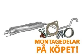 Trygg betalning Mellanljuddämpare Opel Zafira 2.0Di, 2.0 (1999 till 2005) Polmo