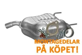 Bakre ljuddämpare Opel Vectra C 1.6i 1.8i (04/2002 till 11/2005) Polmo Outlet