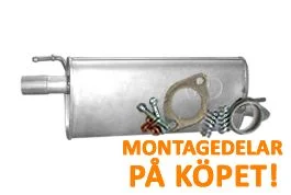 Bakre ljuddämpare Opel Meriva A 1.6i MPV (03/2004 och framåt ), 1.6i MPV (2003 till 2005) Polmo Outlet