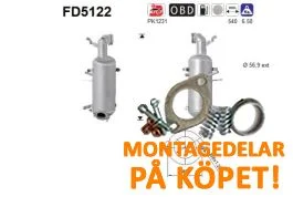 Trygg betalning Partikelfilter Alfa Romeo 159, Brera, Giulietta, Spider / Chrysler Jeep Cherokee / Dodge Journey / Fiat Bravo, Dobló, Ducato, Freemont, Sedici / Lancia Delta / Suzuki SX4 2.0 AS
