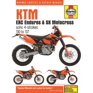 Verkstadsmanual, KTM EXC/SX 4T 00-07 Fri frakt