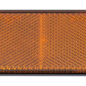 Utförsäljning Reflex gul 106x50mm sj&auml;lvh&auml;ftande med skruvh&aring;l