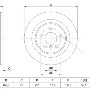 Utförsäljning Bromsskiva 300 x 20 mm