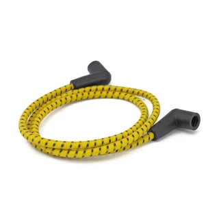 Universal 40" Spark Plug Wire Set. Cotton Cloth,Yellow/Black Universal Kundfavorit